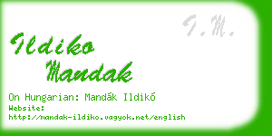 ildiko mandak business card
