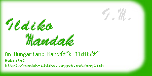 ildiko mandak business card